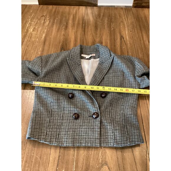 Veronica Beard SYBILLE HOUNDSTOOTH Double Breasted BLAZER JACKET size 0 - Picture 9 of 9